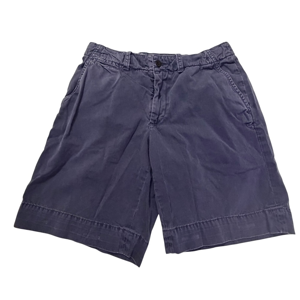 Polo Ralph Lauren Mens Navy Blue Cotton Chino Shorts Size 32 Flat Front - Picture 1 of 10